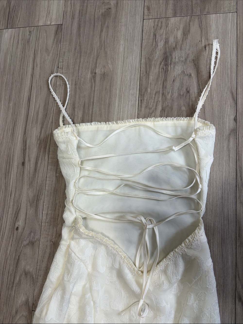 House of CB Ivory Lace Spaghetti-Strap Maxi Dress - Picture 9 of 10